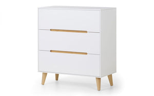 ALICIA 3 DRAWER CHEST - WHITE