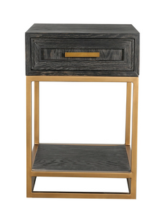 RENMIN SIDE TABLE CARBON OAK 40CM