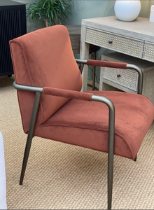 Campden Club Chair – Rust Orange