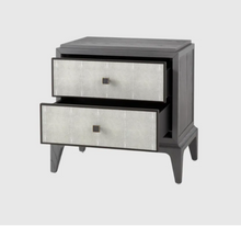 Load image into Gallery viewer, Astoria Nightstand Small Graphite Grey with Shagreen