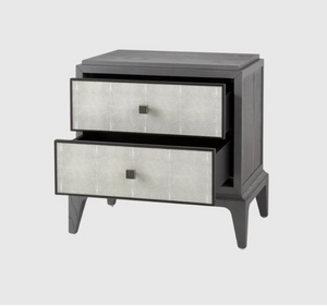 Astoria Nightstand Small Graphite Grey with Shagreen
