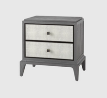 Load image into Gallery viewer, Astoria Nightstand Small Graphite Grey with Shagreen