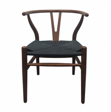 Load image into Gallery viewer, HANS J WAGNER STYLE WISHBONE CHAIR WITH WOVEN SEAT
