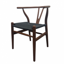 Load image into Gallery viewer, HANS J WAGNER STYLE WISHBONE CHAIR WITH WOVEN SEAT