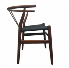 Load image into Gallery viewer, HANS J WAGNER STYLE WISHBONE CHAIR WITH WOVEN SEAT