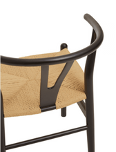 Load image into Gallery viewer, HANS J WAGNER STYLE WISHBONE CHAIR WITH WOVEN SEAT