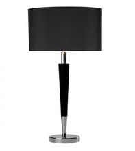 Load image into Gallery viewer, VIKING TABLE LAMP POLISHED CHROME &amp; DARK WOOD