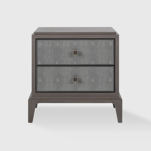 Astoria Nightstand Small Graphite Grey with Shagreen