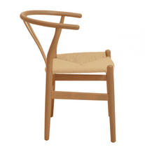 Load image into Gallery viewer, HANS J WAGNER STYLE WISHBONE CHAIR WITH WOVEN SEAT