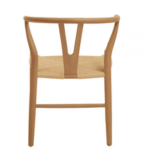 Load image into Gallery viewer, HANS J WAGNER STYLE WISHBONE CHAIR WITH WOVEN SEAT