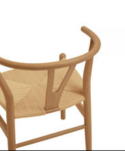 Load image into Gallery viewer, HANS J WAGNER STYLE WISHBONE CHAIR WITH WOVEN SEAT