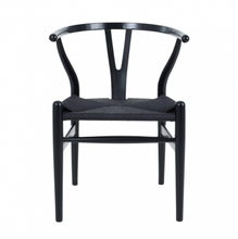 Load image into Gallery viewer, HANS J WAGNER STYLE WISHBONE CHAIR WITH WOVEN SEAT