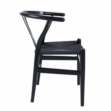 Load image into Gallery viewer, HANS J WAGNER STYLE WISHBONE CHAIR WITH WOVEN SEAT