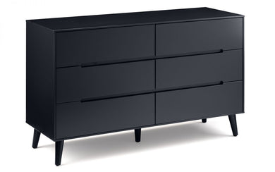 ALICIA 6 DRAWER WIDE CHEST - ANTHRACITE