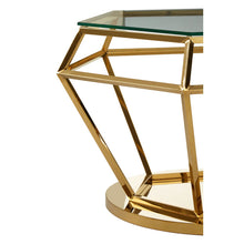 Load image into Gallery viewer, GOLD FINISH DIAMOND END TABLE