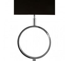 Load image into Gallery viewer, MINIMALIST CHROME TABLE LAMP WITH STONE BASE WITH SHADE