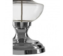 Load image into Gallery viewer, CLASSIC TABLE LAMP WITH GLASS AND SILVER BASE WITH SHADE