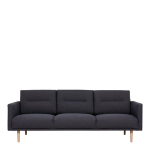 SKANDI 3 SEATER SOFA BLACK WITH CHOICE OF LEGS - uniQue Home Furnishing