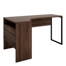 Load image into Gallery viewer, HOME OFFICE TWO DRAWER CORNER DESK IN WALNUT - uniQue Home Furnishing