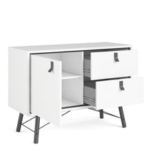 Load image into Gallery viewer, SKANDI SIDEBOARD WITH 1 DOOR + 2 DRAWERS IN MATT WHITE - uniQue Home Furnishing