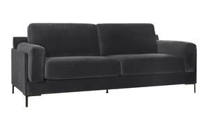 NUBYA 3-SEATER SOFA - DARK GREY - uniQue Home Furnishing