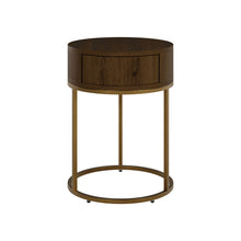 Load image into Gallery viewer, HAMPTON ROUND WOODEN BEDSIDE TABLE