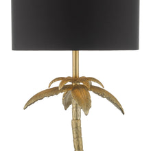 Load image into Gallery viewer, COCO PALM FLOOR LAMP ANTIQUE GOLD WITH SHADE