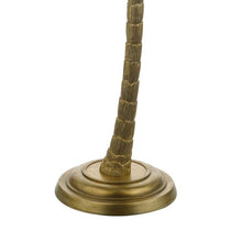 Load image into Gallery viewer, COCO PALM FLOOR LAMP ANTIQUE GOLD WITH SHADE