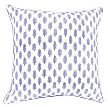 Load image into Gallery viewer, HAND BLOCK PRINT INDIGO BLUE PIPED CUSHION COVER - uniQue Home Furnishing