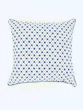 Load image into Gallery viewer, HAND BLOCK PRINT INDIGO BLUE SCATTERED STAR CUSHION - uniQue Home Furnishing