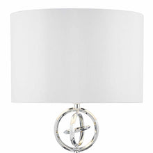 Load image into Gallery viewer, POLISHED CHROME TABLE LAMP &amp; IVORY SHADE