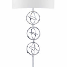 Load image into Gallery viewer, POLISHED CHROME FLOOR LAMP &amp; IVORY SHADE