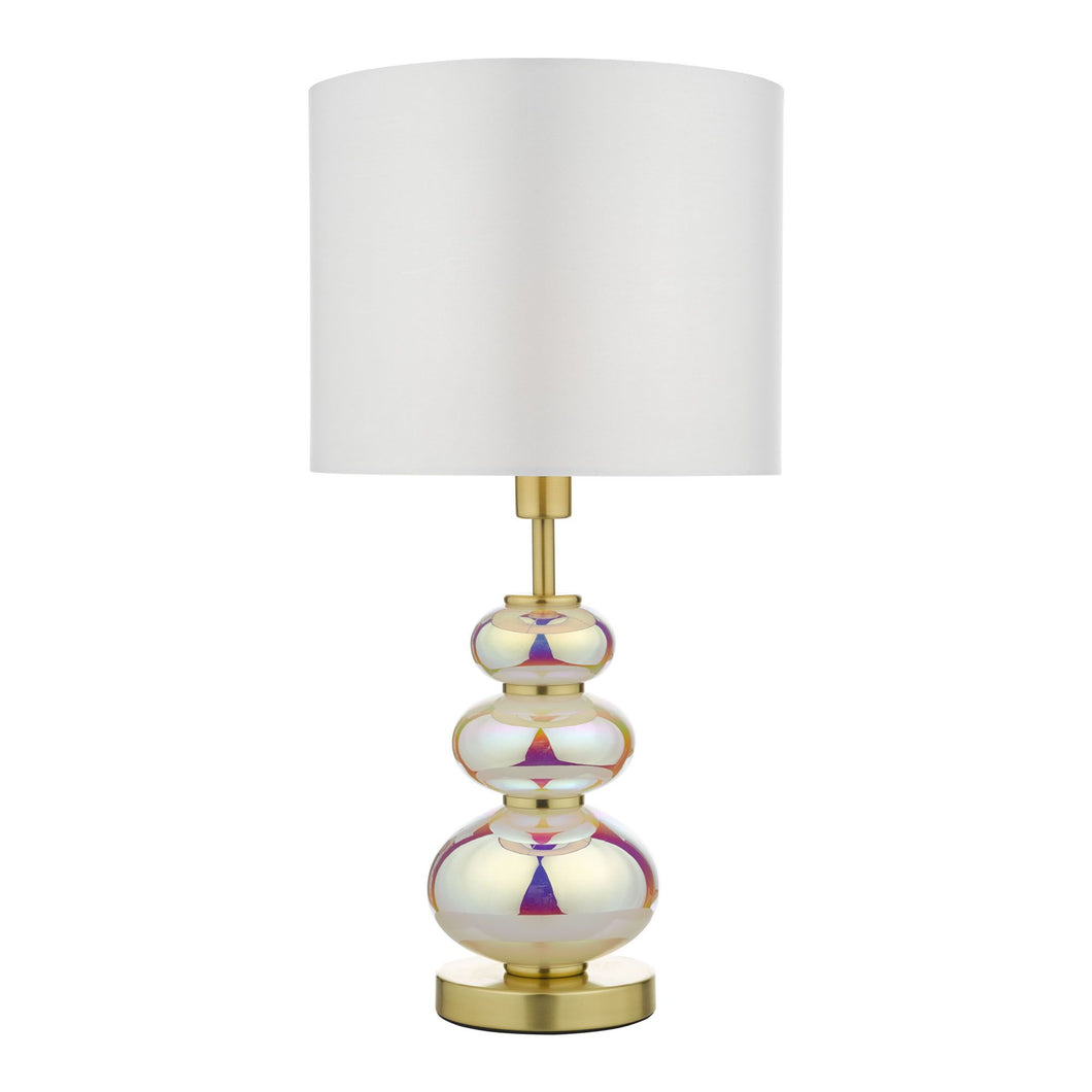 TABLE LAMP WITH TINTED GLASS BASE & SHADE