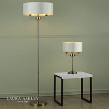 Load image into Gallery viewer, SORRENTO ANTIQUE BRASS 3 LIGHT FLOOR LAMP &amp; SHADE