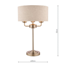 Load image into Gallery viewer, SORRENTO 3 LIGHT TABLE LAMP