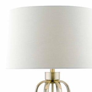 RETRO LOOK BRASS TABLE LAMP WITH SHADE