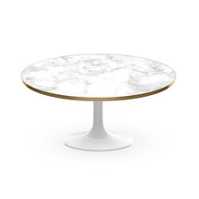 Load image into Gallery viewer, WHITE MARBLE OVAL HIGH GLOSS COFFEE TABLE