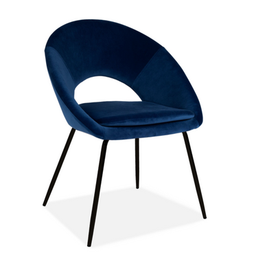 BLUE OPEN BACK DINING CHAIR x 2 - uniQue Home Furnishing