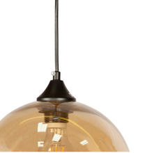 Load image into Gallery viewer, AMBER GLASS DOME PENDANT LIGHT - uniQue Home Furnishing