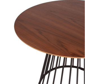 ROUND WALNUT TOP DINING TABLE - uniQue Home Furnishing