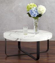Load image into Gallery viewer, MARINER MARBLE EFFECT COFFEE TABLE - uniQue Home Furnishing