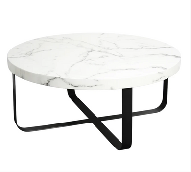 MARINER MARBLE EFFECT COFFEE TABLE - uniQue Home Furnishing