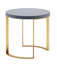 Load image into Gallery viewer, LOMENTA SIDE TABLE - GREY LACQUER - uniQue Home Furnishing