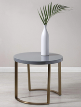Load image into Gallery viewer, LOMENTA SIDE TABLE - GREY LACQUER - uniQue Home Furnishing