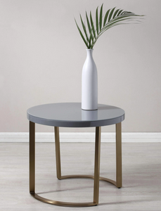 LOMENTA SIDE TABLE - GREY LACQUER - uniQue Home Furnishing