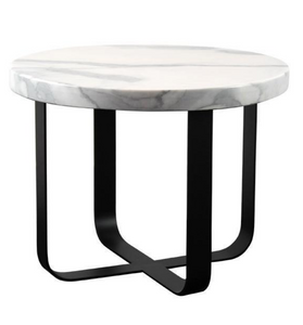 MARINER MARBLE EFFECT SIDE TABLE - uniQue Home Furnishing