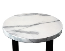 Load image into Gallery viewer, MARINER MARBLE EFFECT SIDE TABLE - uniQue Home Furnishing