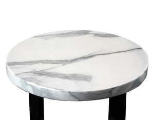 MARINER MARBLE EFFECT SIDE TABLE - uniQue Home Furnishing