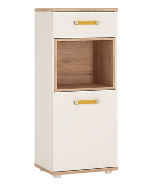 CHILDRENS NARROW CABINET WITH 1 DOOR & 1 DRAWER - uniQue Home Furnishing