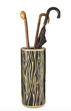 Load image into Gallery viewer, BLACK &amp; GOLD CERAMIC UMBRELLA STAND